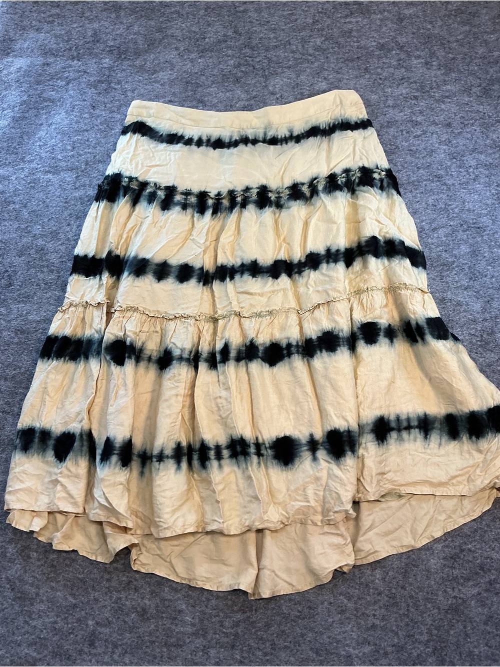 Neeru Kumar For Anthropologie Plus Size 2X Boho Tie-Dye Tiered Maxi Skirt